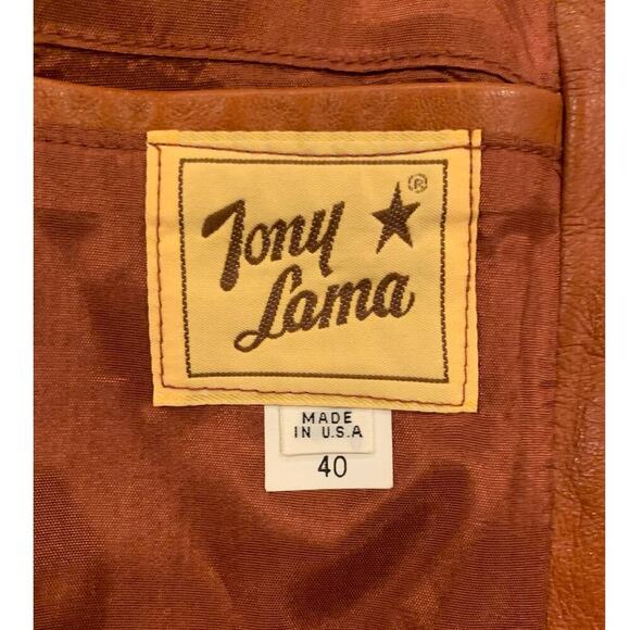Tony Lama Vintage Leather Mens Jacket Size 40 - Picture 6 of 8